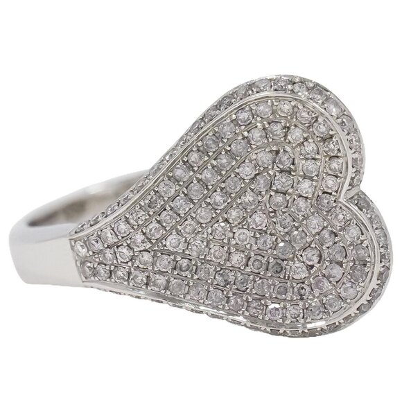 Diamond 0.72ct Ring 750 White Gold US 7.5 6.6g - Picture 1 of 9